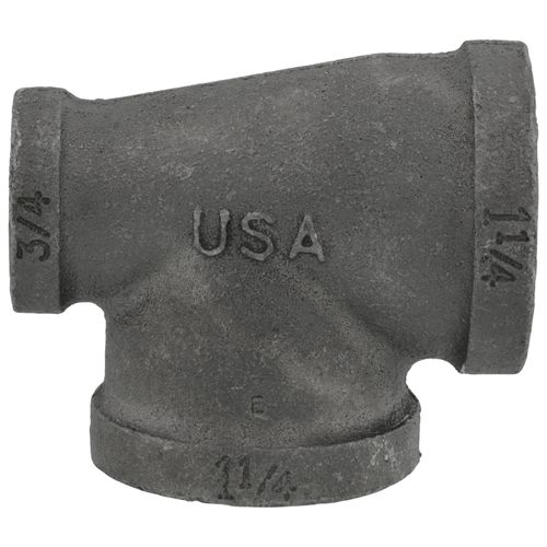 Main product image of 1-1/4" x 3/4" x 1-1/4" Black Tee, Class 150