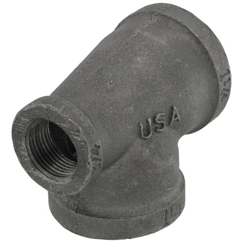 Main product image of 1-1/4" x 3/4" x 1-1/4" Black Tee, Class 150