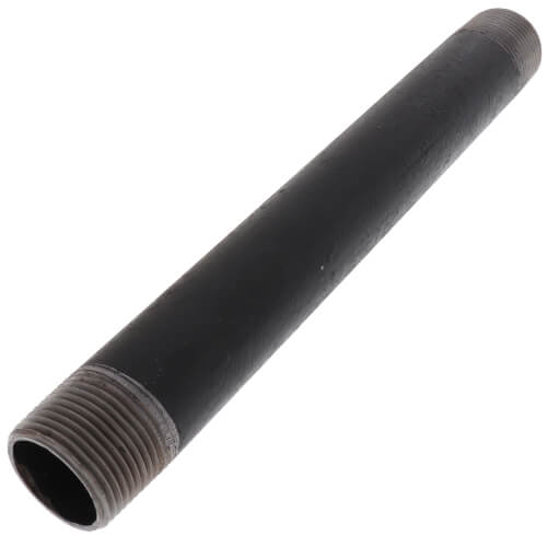 1" x 10" Black Nipple