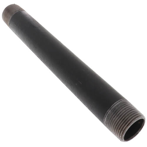 1" x 10" Black Nipple