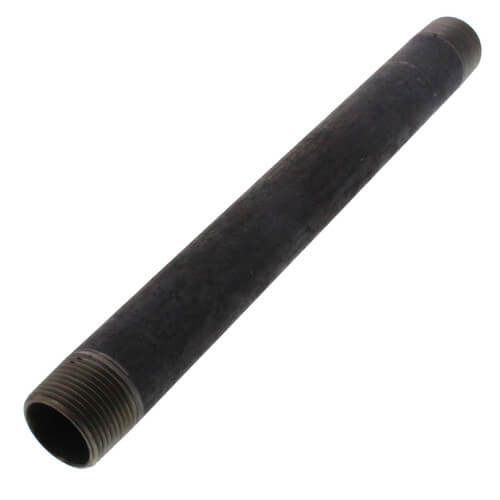 1" x 12" Black Nipple