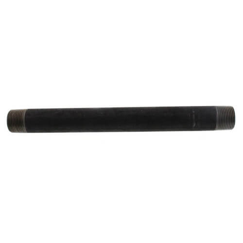 1" x 12" Black Nipple