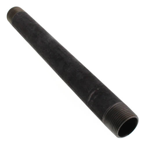 1" x 12" Black Nipple