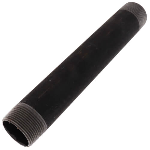 1-1/4" x 10" Black Nipple