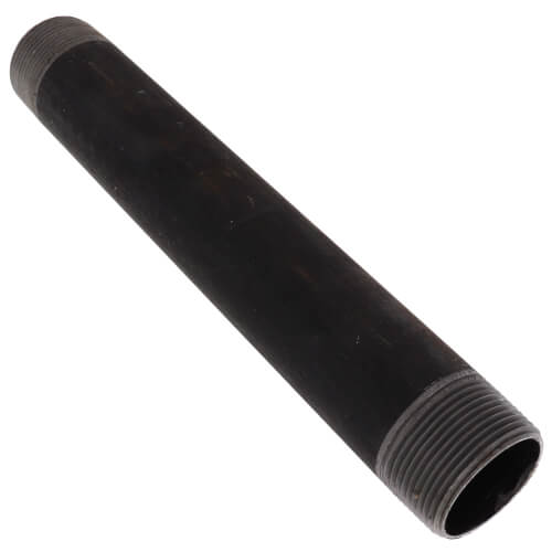 1-1/4" x 10" Black Nipple
