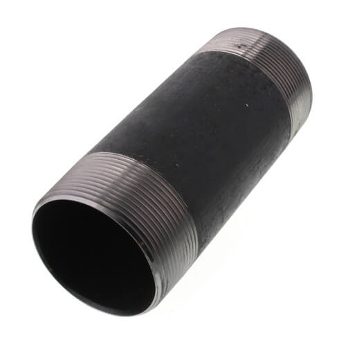 3" x 8" Black Nipple
