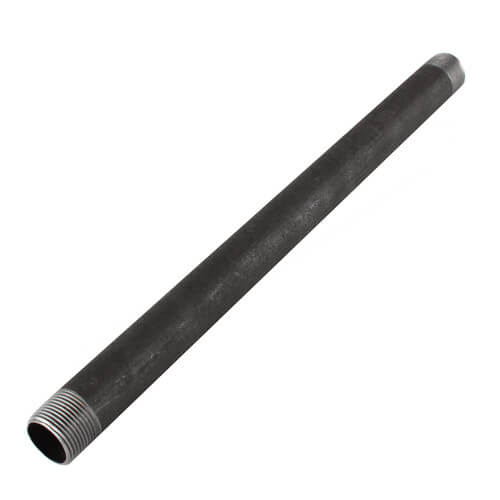 1" x 18" Black Nipple