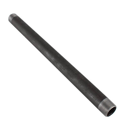 1" x 18" Black Nipple