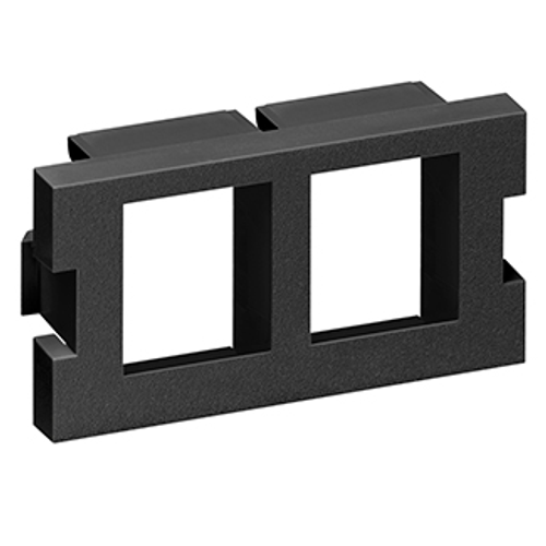 Main product image of 2-port MOS Quickport, Adapter, 1 Unit High (Black)