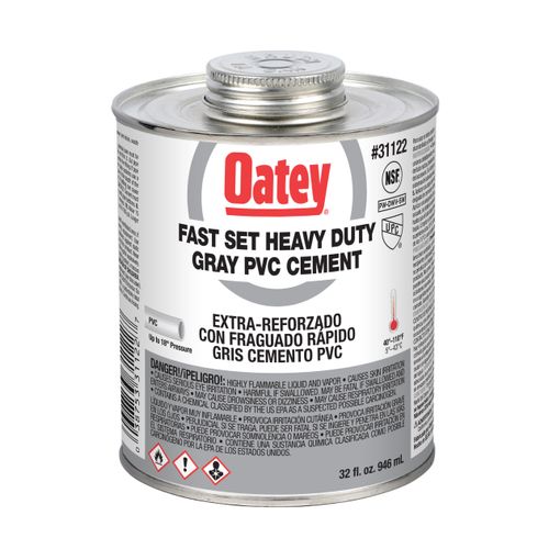 Main product image of PVC Heavy Duty Gray Fast Set Cement (32 oz.)