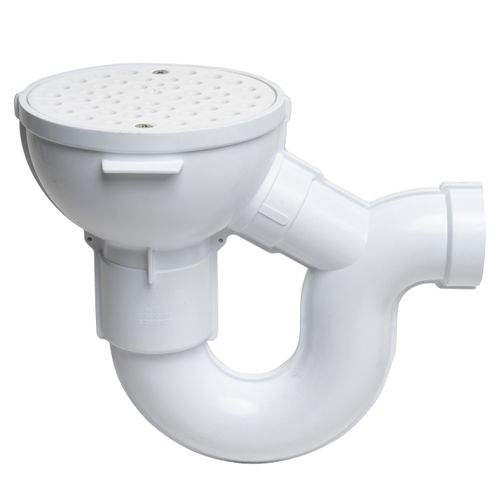 Main product image of 2" PVC Floor Drain with P-Trap and Cleanout, 42724