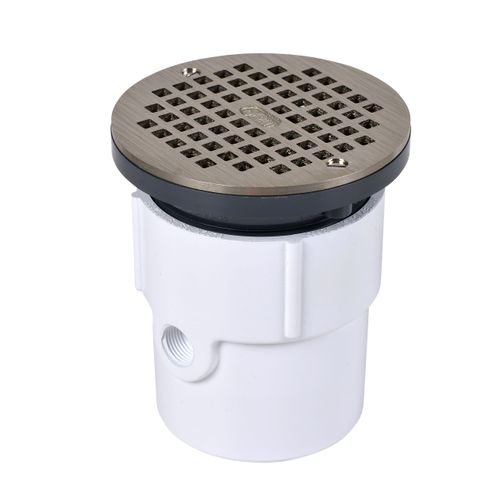 Main product image of 3" or 4" PVC General Purpose Drain w/ 5" Nickel Grate, 72057