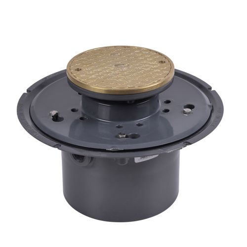 Main product image of 6" PVC Adj. Commercial Cleanout w/ 6" BR Cover & Round Ring, 74136