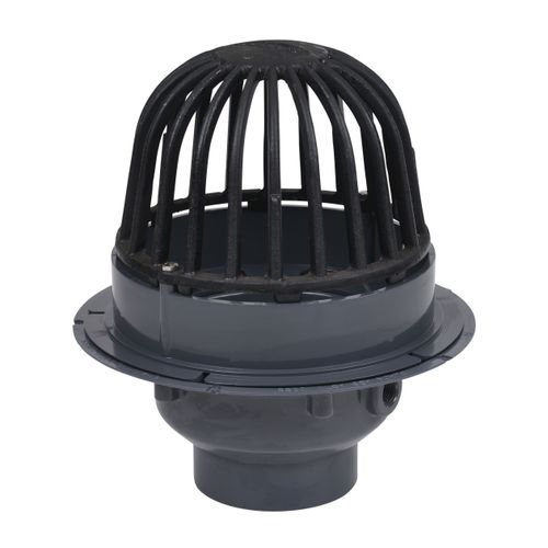 Main product image of 4" PVC Roof Drain with Cast Iron Dome and Dam Collar, 78044