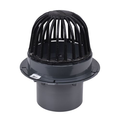 Main product image of 6" PVC Roof Drain with Cast Iron Dome and Dam Collar, 78046