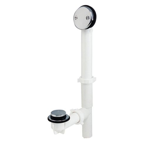 Main product image of Full Kit, Plastic Tubular - Touch-Toe Stopper with Chrome Finish Trim, P9228