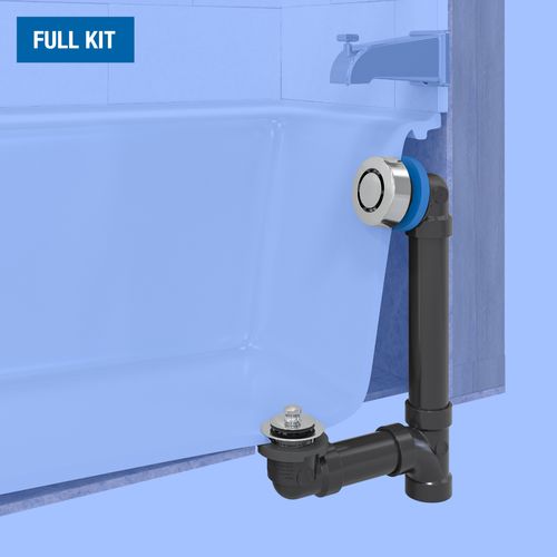 Main product image of True Blue ABS Bath Waste Full Kit w/ Uni-Lift Stopper (Chrome)
