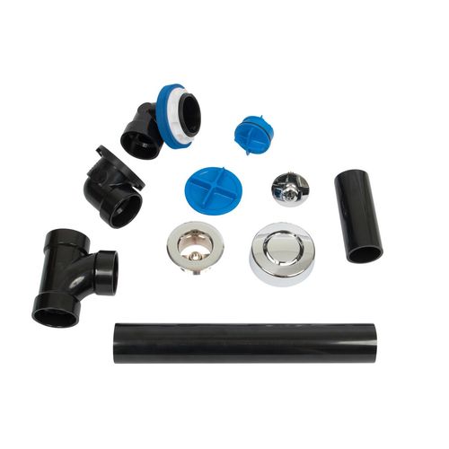 Main product image of True Blue ABS Bath Waste Full Kit w/ Uni-Lift Stopper (Chrome)