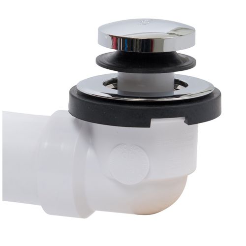 Main product image of True Blue PVC Bath Waste Full Kit w/ Touch Toe Stopper (Chrome)
