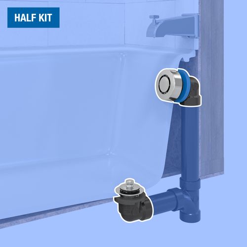 Main product image of True Blue ABS Bath Waste Half Kit w/ Uni-Lift Stopper & Test Kit (Chrome)