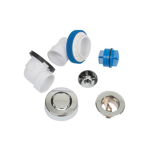 Main product image of True Blue PVC Bath Waste Half Kit w/ Touch Toe Stopper (Chrome)