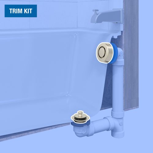 Main product image of True Blue Bath Waste Trim Kit w/ Uni-Lift Stopper (Brushed Nickel)