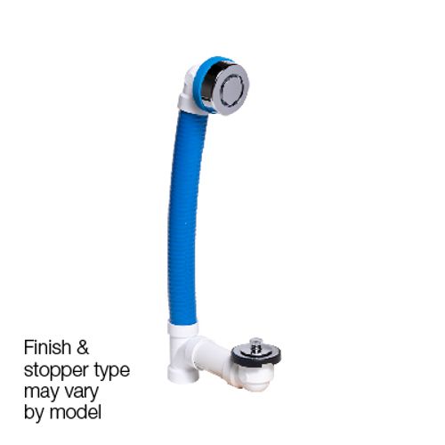 Main product image of True Blue 16" FLEX PVC Bath Waste Full Kit w/ Uni-Lift Stopper (Chrome)