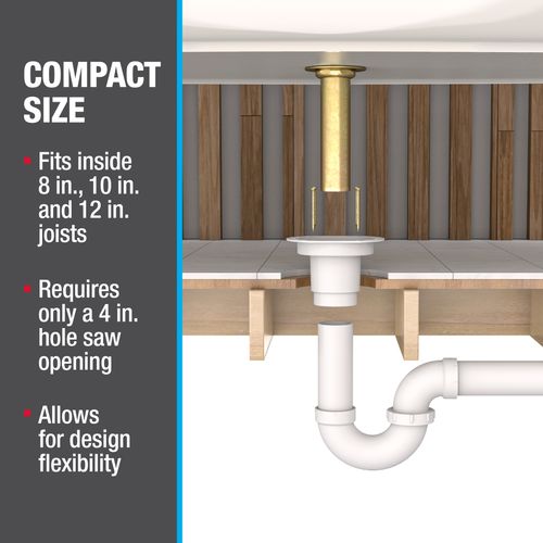 Main product image of 1-1/2" PVC Freestanding Two-Piece Tub Drain with Stainless Steel Flange