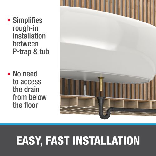 Main product image of 1-1/2" ABS Freestanding One-Piece Tub Drain