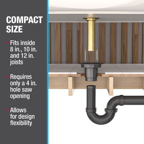 Main product image of 1-1/2" ABS Freestanding One-Piece Tub Drain