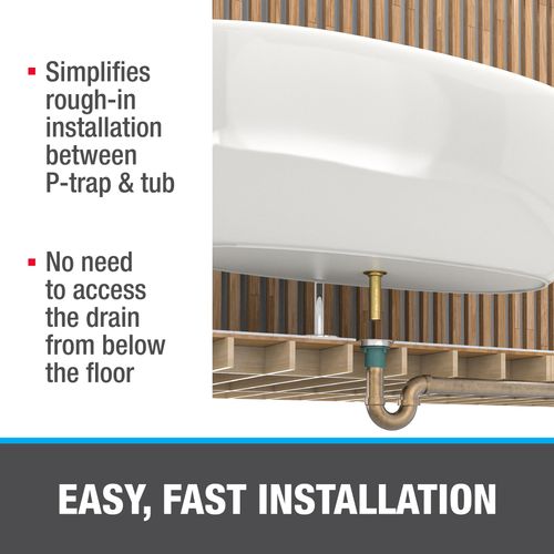 Main product image of Cast Iron Freestanding Tub Drain Kit with Stainless Steel Flange, FTD357