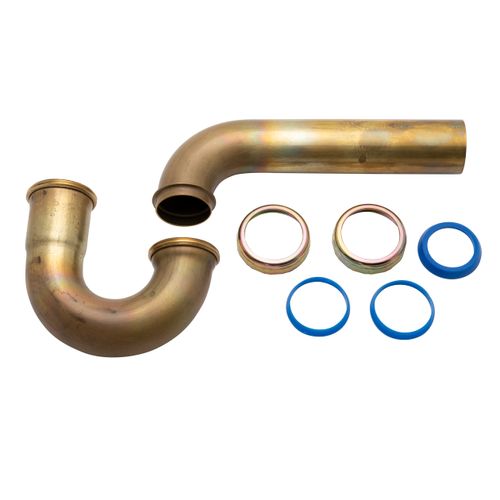 Main product image of 1-1/2" P-Trap, 17 Gauge, Rough Brass, 704-3