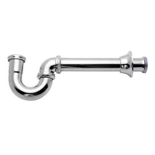 Main product image of 1-1/2" P-Trap, 20 Ga, Milwaukee Code w/ Deep Flange & Brass Nuts, 782DFBN-1