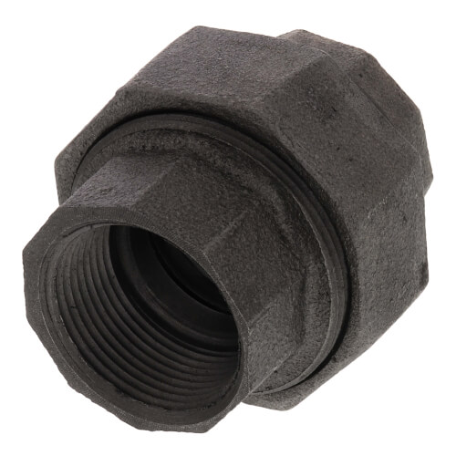 1-1/4" Black Malleable Iron Insulated Union