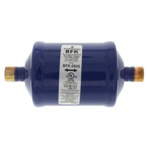 1/2" ODF BFK-Series Liquid line Bi-Directional Filter Drier (8 Cubic Inches)