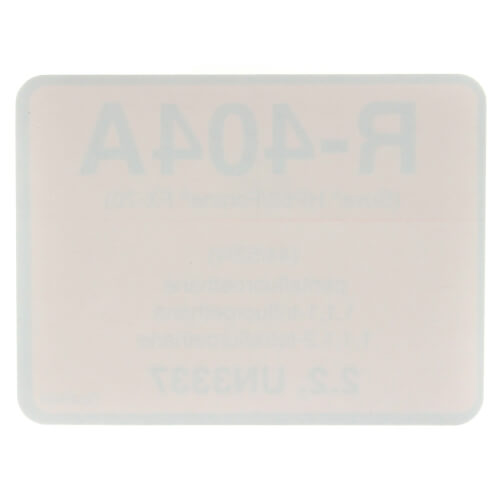04404 DiversiTech 04404 R404A Color Coded Refrigerant ID Label