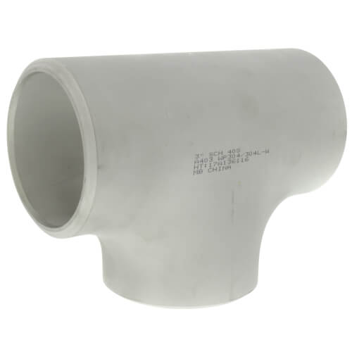 Main product image of 3" Sch 40 Stainless Steel Butt-Weld Tee