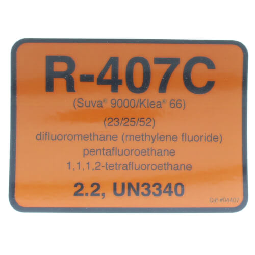 04407 DiversiTech 04407 R407C Color Coded Refrigerant ID Label
