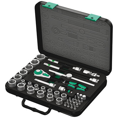 Main product image of 8100 SB 2 Zyklop Speed Ratchet Set, 3/8" Drive, Metric (43 pieces)
