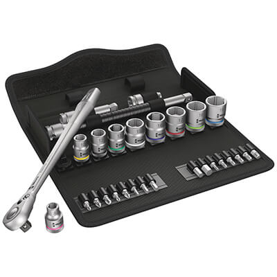 Main product image of 8100 SB 8 Zyklop Metal Ratchet Set w/ Switch Lever, 3/8" Drive, Metric (29 pieces)