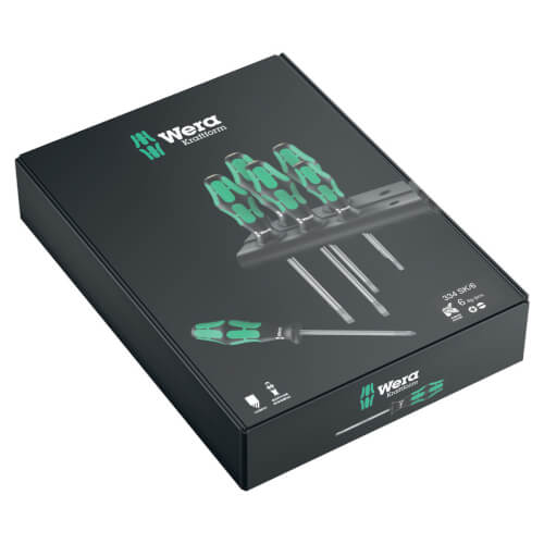 Main product image of 334 SK/6 Kraftform Plus 6-Piece Lasertip Screwdriver Set w/ Rack