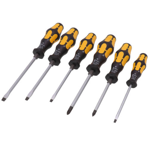 932/6 Kraftform Chiseldriver 6-Piece Screwdriver Set w/ Rack
