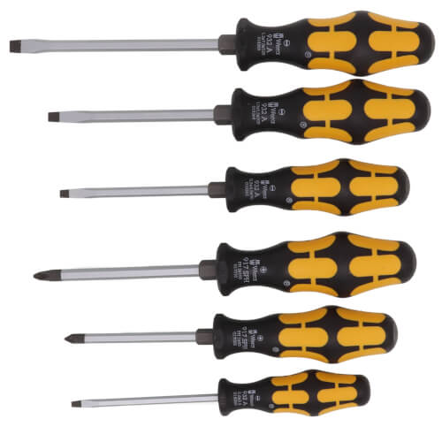 932/6 Kraftform Chiseldriver 6-Piece Screwdriver Set w/ Rack