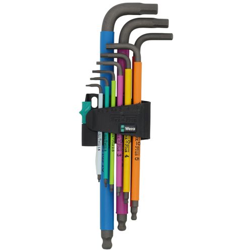 Main product image of 950/9 Hex-Plus 1 Metric 9-Piece L-Key Set w/ BlackLaser Surface Treatment (Multicolor)