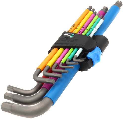950/9 Hex-Plus HF 1 Metric 9-Piece L-Key Set w/ BlackLaser & Holding Function (Multicolor)