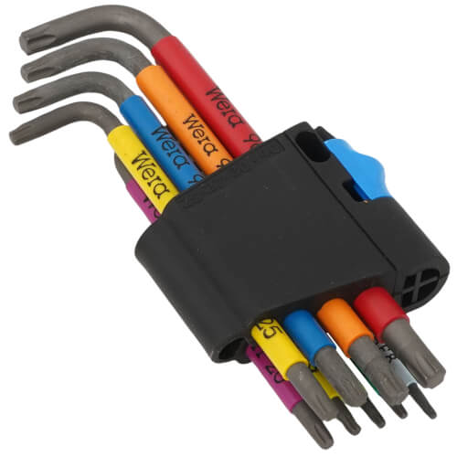 Main product image of 967/9 TX HF 1 9-Piece L-Key Set for TORX Screws w/ Holding Function (Multicolor)