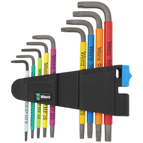 Main product image of 967/9 TX HF 1 9-Piece L-Key Set for TORX Screws w/ Holding Function (Multicolor)