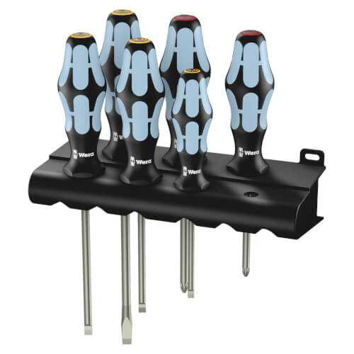 Main product image of 3334/6 A/6 ESD Kraftform 6-Piece Stainless Steel Screwdriver Set w/ Rack