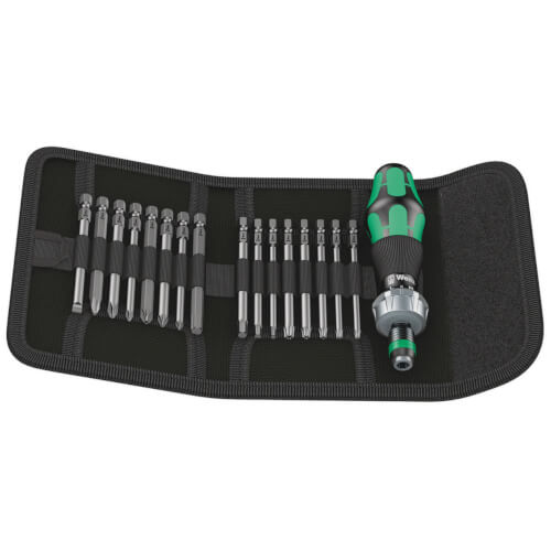 Main product image of 17-Piece Kraftform Kompakt 60 RA Ratchet Bit Set w/ Pouch