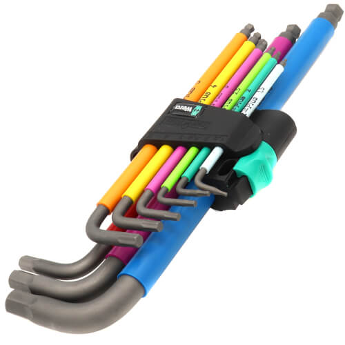 950/9 Hex-Plus 1 SB Metric 9-Piece L-Key Set w/ BlackLaser Surface Treatment (Multicolor)